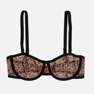 CUUP Balconette Mesh Bra - Leopard